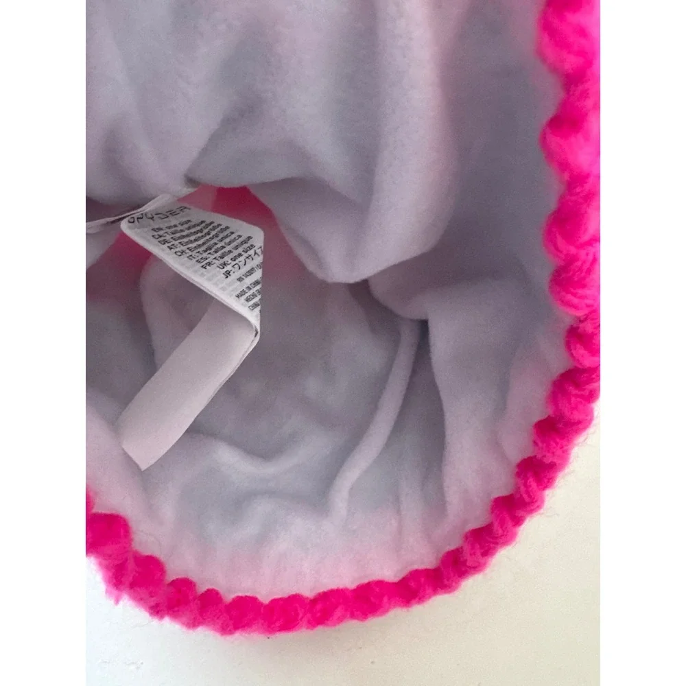 Girls Spyder Brrr Berry Beanie textured popcorn-stitch knit matching pom-pom top